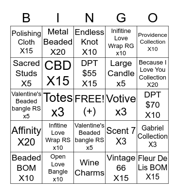 January Week 5 Bingo Card
