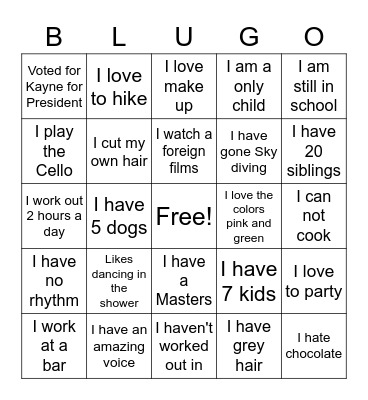 OKZ Chapter Blugo Bingo Card