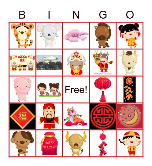 Chinese New Year Bingo Card