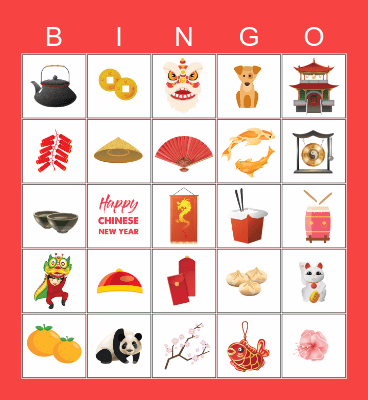 Chinese New Year 2021 Bingo Card