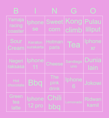 lulu Bingo Card