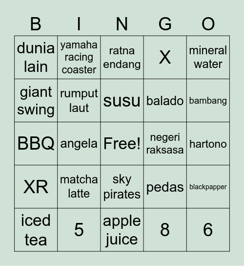 🌵 minnie 🪴 Bingo Card