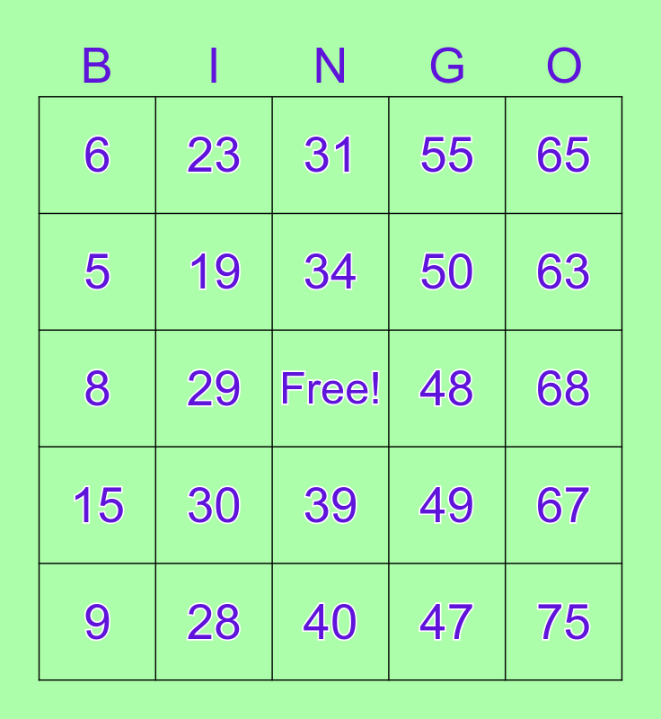 Maple Leaf Bingo Night 2021 Bingo Card