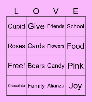 Valentines Day <3 Bingo Card