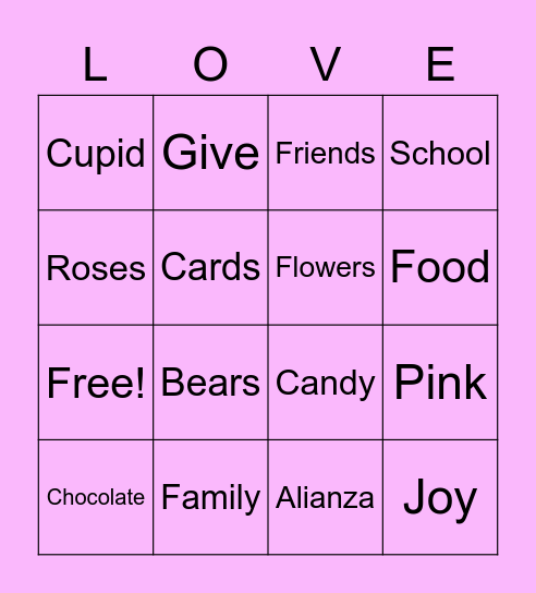 Valentines Day <3 Bingo Card