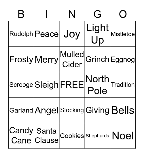 CHRISTMAS BINGO Card