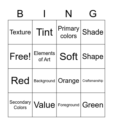 Art Review Bingo 1 Bingo Card