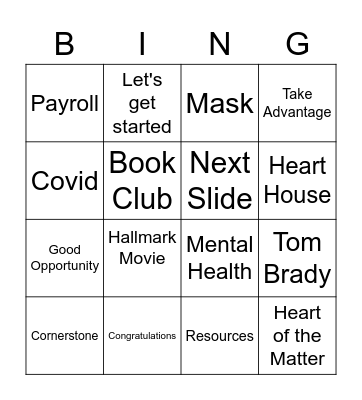 HR OD & OPS BING-O Bingo Card