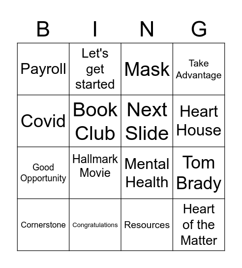 HR OD & OPS BING-O Bingo Card