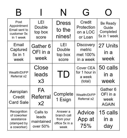 2512 BINGO Card