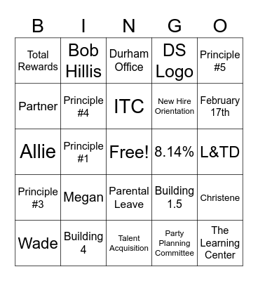 HR - BINGO GAME #2 Bingo Card
