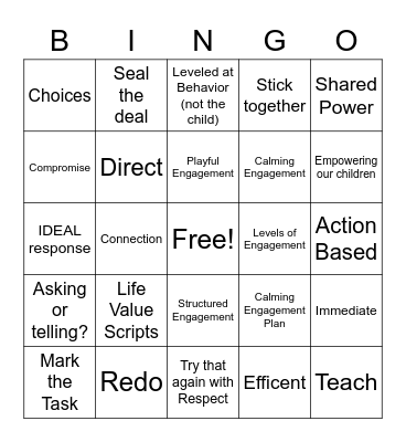 Module 7 Bingo Card