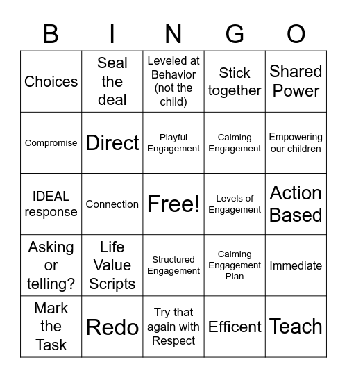 Module 7 Bingo Card