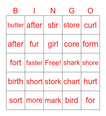 Valentine's Day Bingo Card