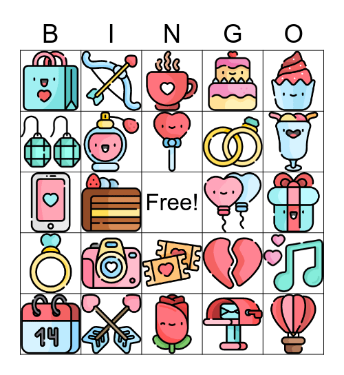 Valentine's Day Bingo Card