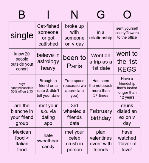 Love & Friendship in the Time of Rona Bingo Card