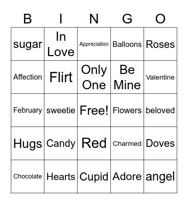 Valentines LLS Bingo Card