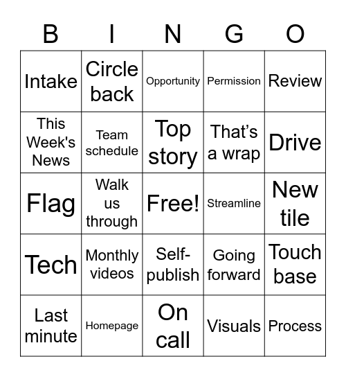 IC Bingo! Bingo Card
