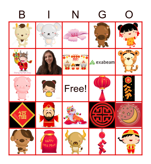 Chinese New Year Bingo Card