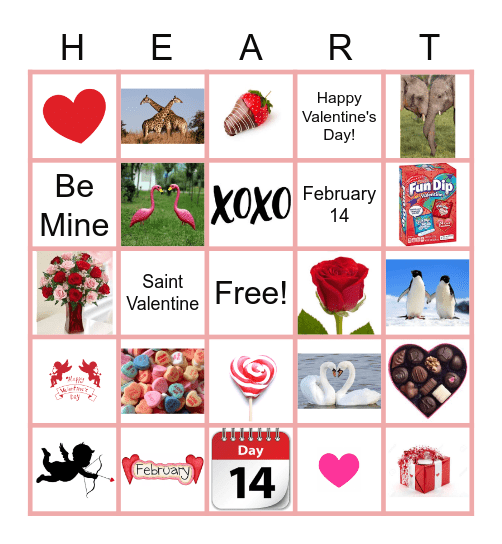 Development Valentine Bingo Card