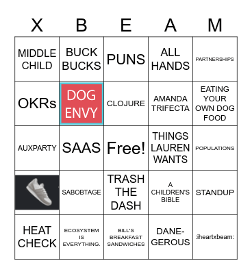 Crossbeam Bingo Card