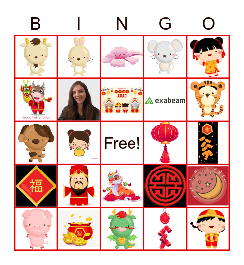 Chinese New Year Bingo Card