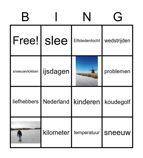 Winter in Nederland Bingo Card