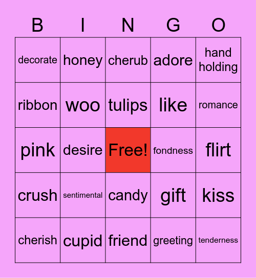 A++   The LOVE Edition Bingo Card
