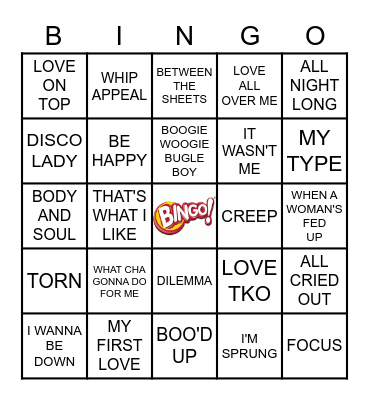KAMIKAZI KARAOKE              211-21 Bingo Card