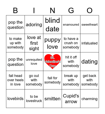 St. Valentine's Day - JB Bingo Card