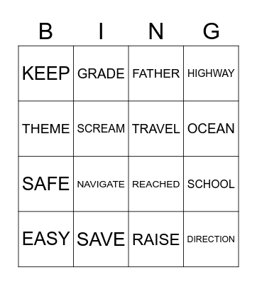 WEEK 3 SPELLING LIST: TERM 1 Bingo Card