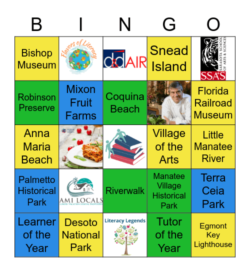 Manatee Lingo! Bingo Card