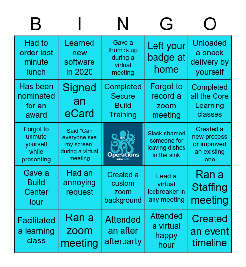 Opstravaganza Bingo Card