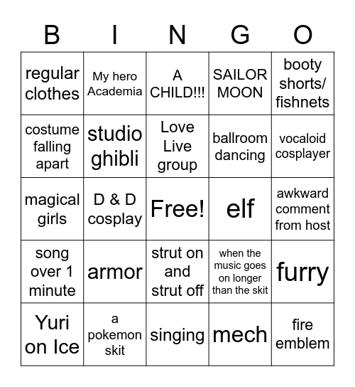 Masquerade Bingo Card