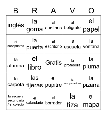 Los objetos de la clase Bingo Card