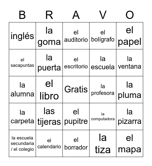 Los objetos de la clase Bingo Card
