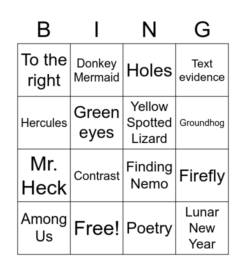 Random Trivia Bingo Card