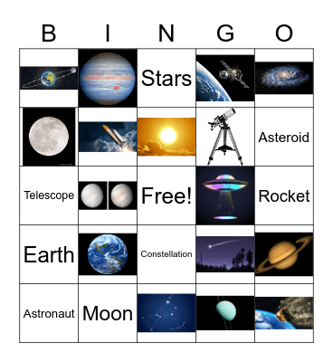 Outer Space Bingo Card