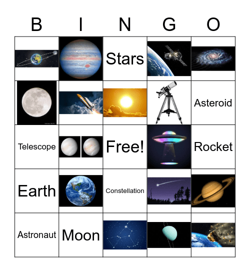 Outer Space Bingo Card
