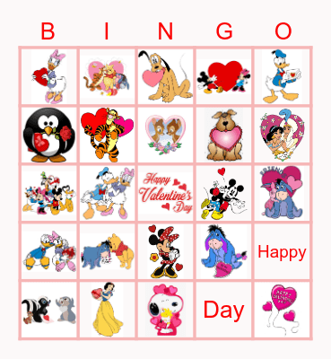 Valentines Day Bingo Card