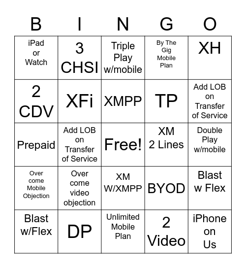 Bingo Card