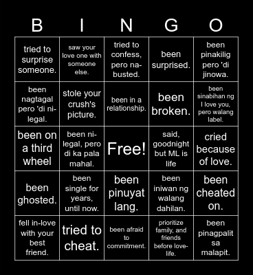 Have you ever Bingo Card