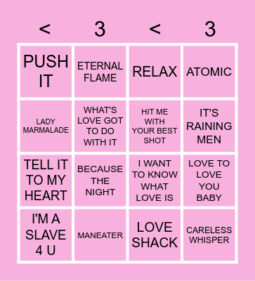 LONELY HEARTS DISCO DISCO BINGO BINGO Card