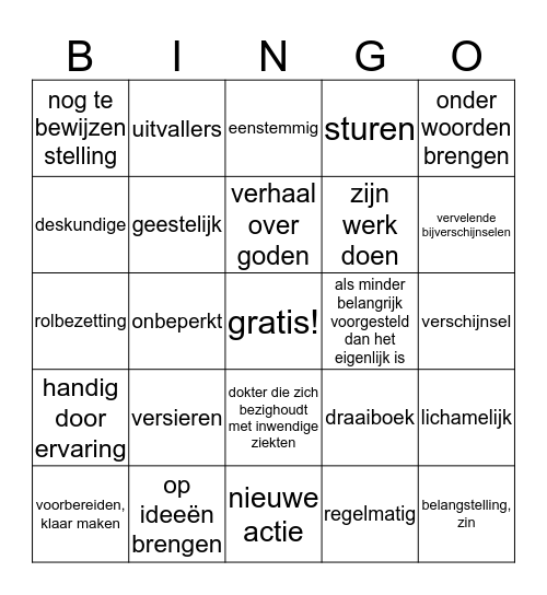 taalschat blok 3 opdr. 6 en 9 Bingo Card
