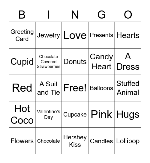 Valentine's Day! Bingo Card