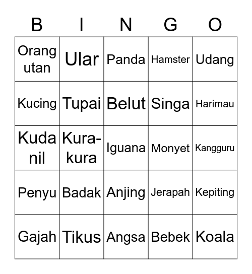 Bingo time Bingo Card