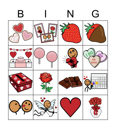 Valentine's Day Bingo Card