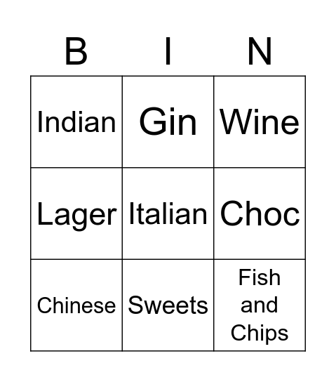 BINGO Card