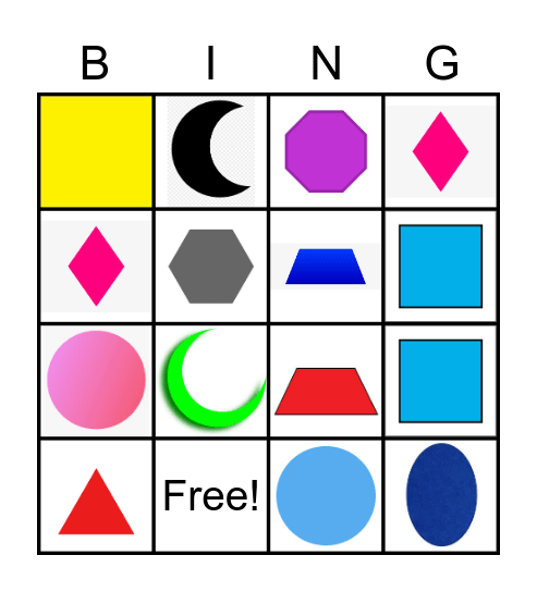 Shape Bingo Card