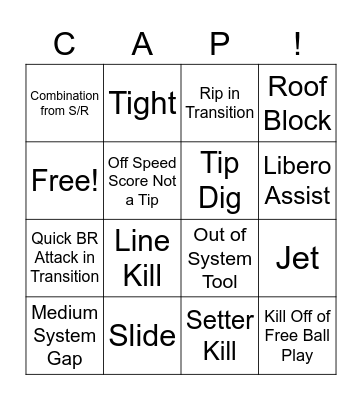 VolleyBingo Card